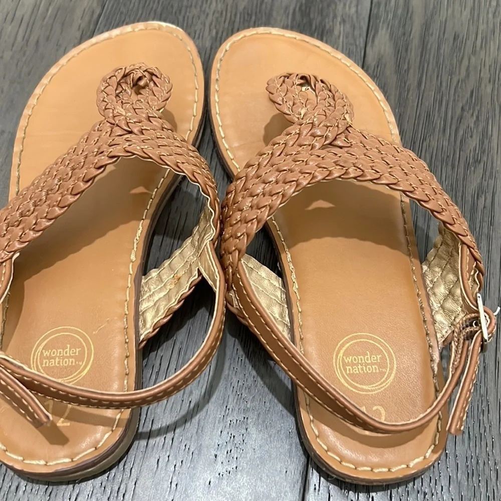 Toddler girl braided thong sandals